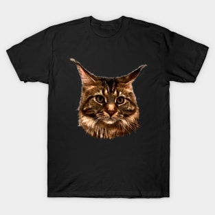 Tucker 2 -  Cute Graphic Maine Coon Cat T-Shirt